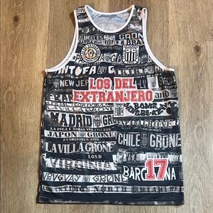 Graphic Print Men's Soccer Tank Top